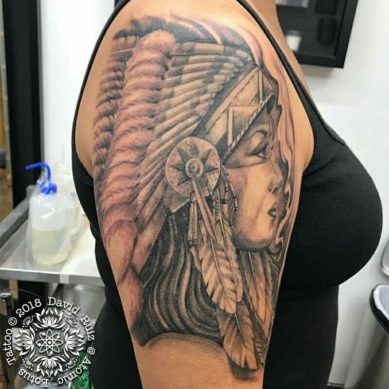 Native American Warrior Princess Tattoos