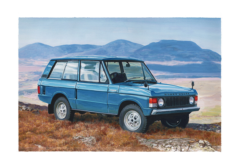 Gordo Laika Range Rover Classic Two Door 1970 Gouache On