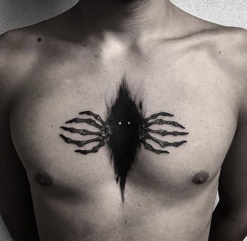 chest tattoo on Tumblr