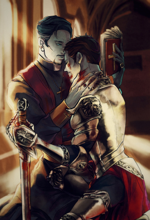 cyberdelph:Priest and Knight by charles-xavier / Kaen