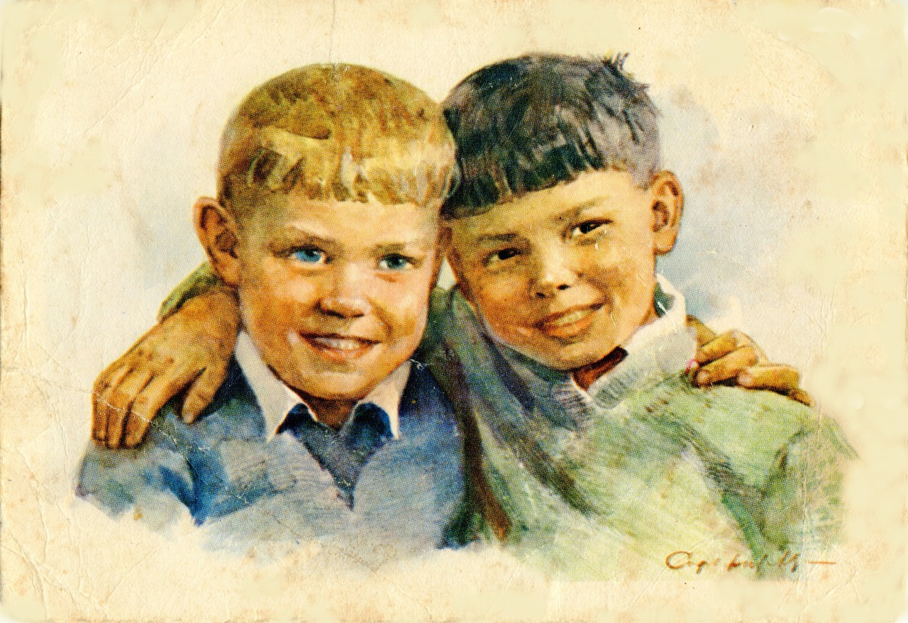 Картина два мальчика