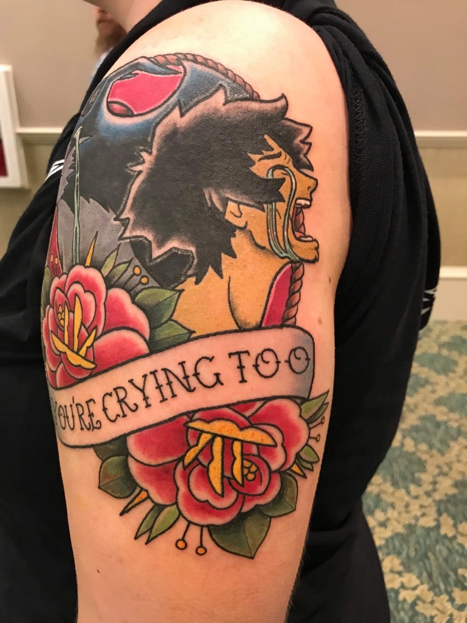🌶Salsa Shark🌶 — Devilman Crybaby Tattoo. Done at Spooky Empire by...