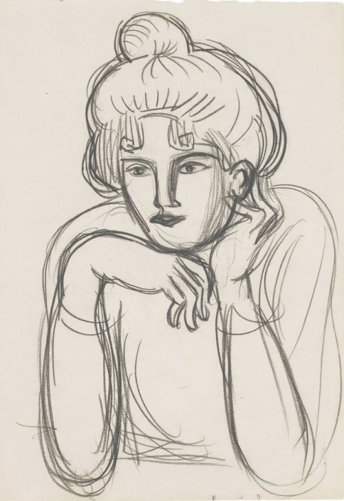 ehoradote:Pablo Picasso, La mujer con moño (Femme au chignon),...