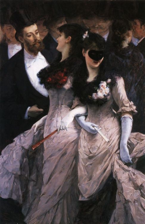 crimsonkismet:At the Masquerade (detail) by Charles...