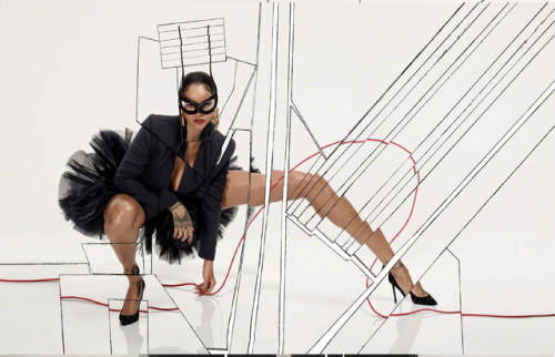 femmequeens:Rihanna photographed by Jean-Paul Goude for Vogue...