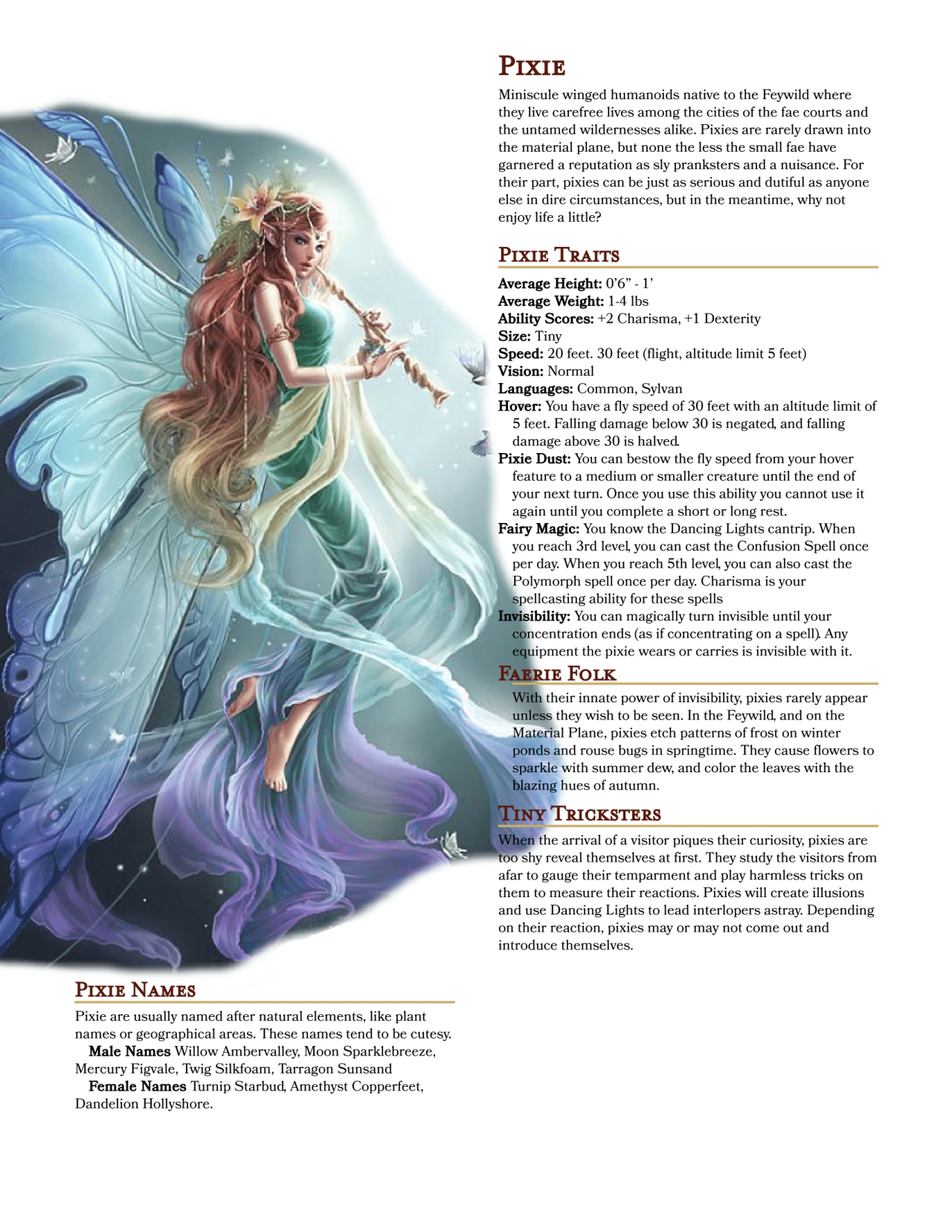 DnD 5e Homebrew — Races by PaladinofDoge