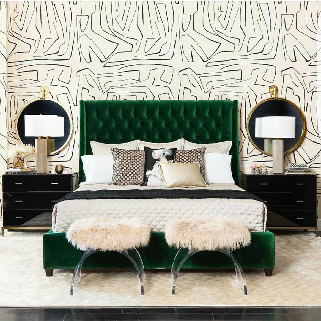 Bold Interior Designs Emerald Green Velvet Yes Please