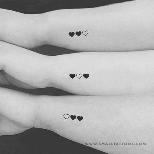 Matching hearts temporary tattoo, get it here ►... matching tattoos for best friends;matching;matching tattoos for siblings;heart;love;temporary