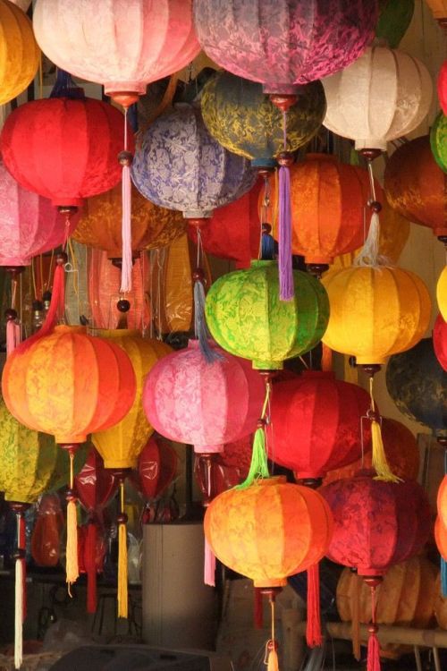 Via Pinterest: Vietnamese Lanterns . Beautiful colors. Hội An