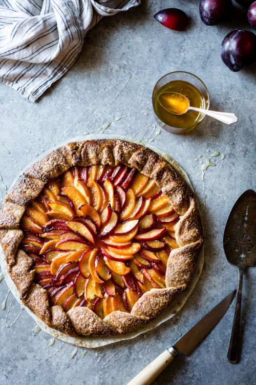 foodffs:Honey Cardamom Stone Fruit Galette...