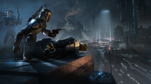 design-bastion:Concept art of the cancelled Star Wars 1313....