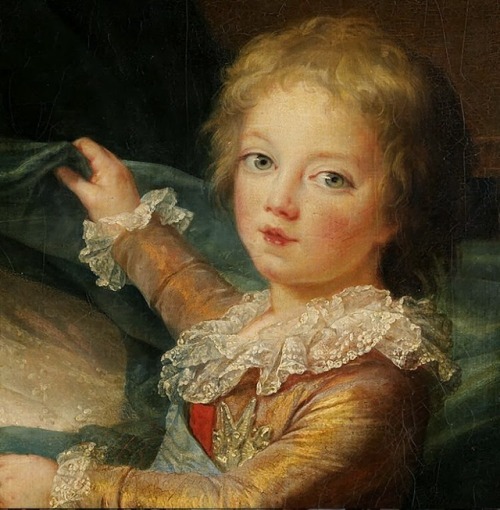 tiny-librarian:
“Detail of a portrait of the Dauphin, Louis Joseph, eldest son of Louis XVI and Marie Antoinette.
”