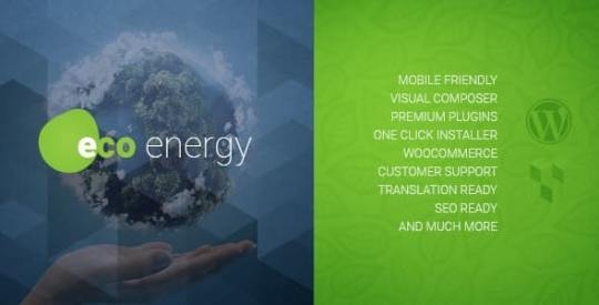 ECO Energy v1.9.1 - Ecology & Alternative Power Company WordPress Theme Nulled