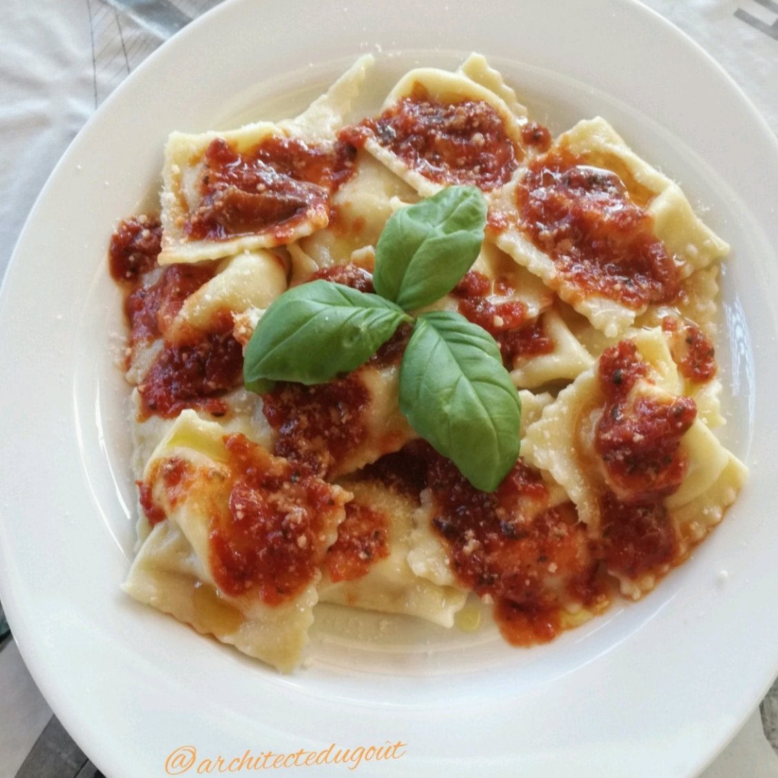 @architectedugoût — Ravioli di ricotta con menta e ...