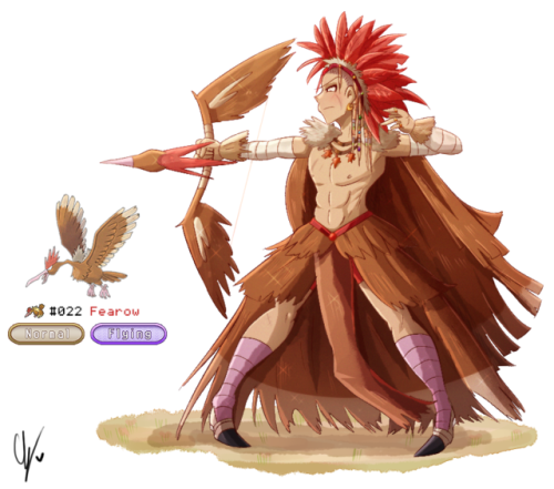 eindraa:Pokemon Humanization Project021. Spearow022. Fearow...