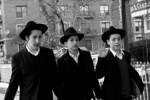 chabad pesach & 039;men& 039; in black Kensington Brooklyn Street Photography