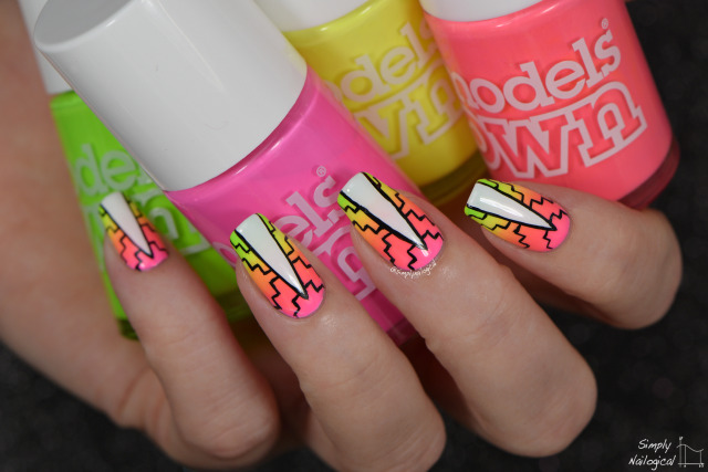 Neon gradient using Models Own polish for... - Simply ...