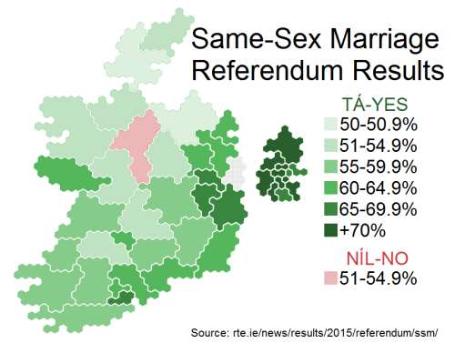Irish Same Sex Marriage Referendum Results Maps On The Web