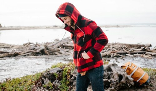 wantering tops men fashion betabrand wool plaid red