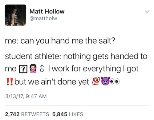 ladytudorrose:weavemama:THE STUDENT ATHLETE MEMES ARE WHAT WE...