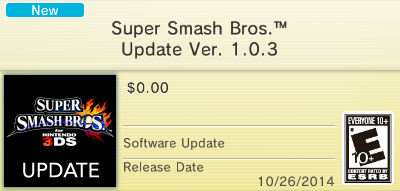 super smash bros 3ds update decrypted rom