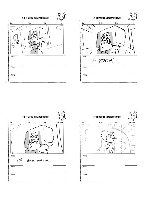 ianjq:A never-before-seen Steven Universe storyboard from...