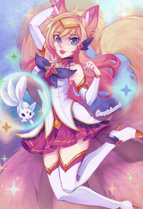 star guardian ahri edit. was told this was too... : art@crystalmew