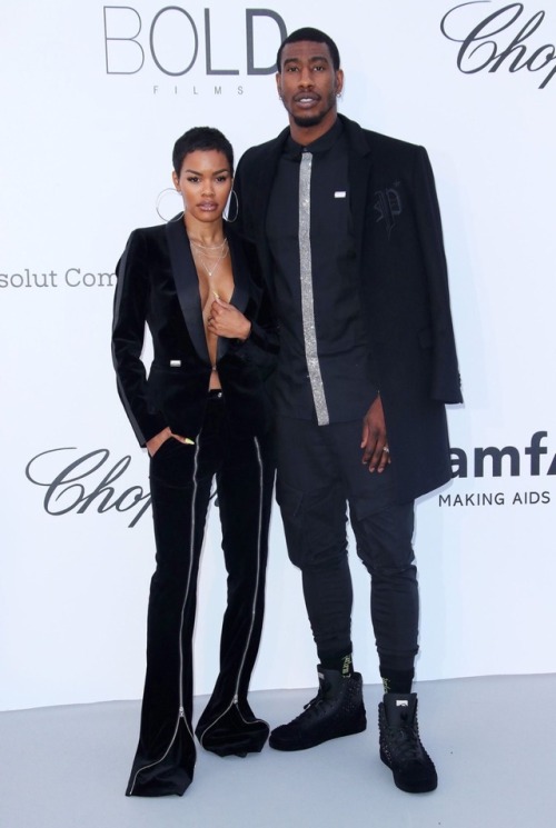 blackpeoplefashion:Teyana Taylor and Iman Shumpert attend the...