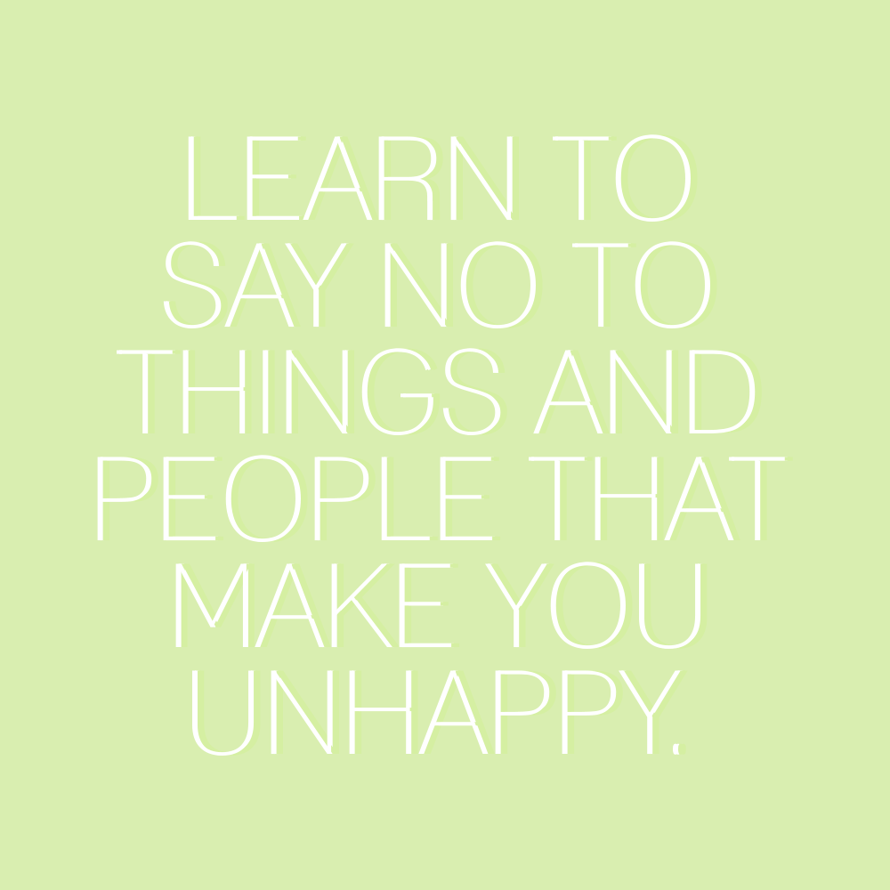 It's ok to say no.