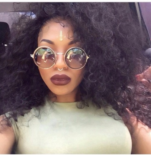black fiel afro hair negra moda Crespo sexy makeup