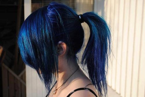 3. "Navy Blue Hair Aesthetic on Tumblr" - wide 3