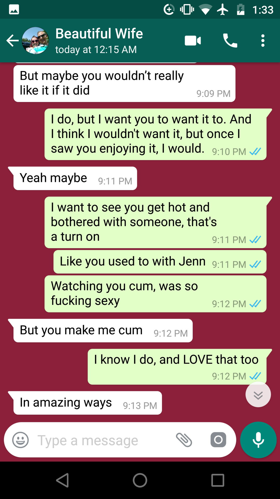 hotwife real texts