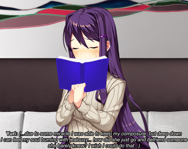 Doki Doki Literature Girls Yuri SighI Hope She Likes Me Or Ill