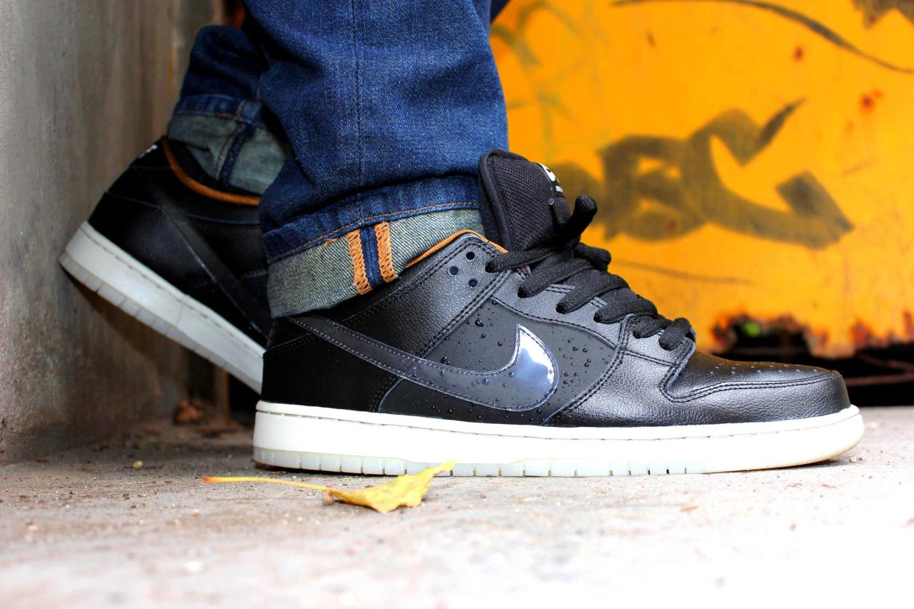 nike sb dunk low black rain