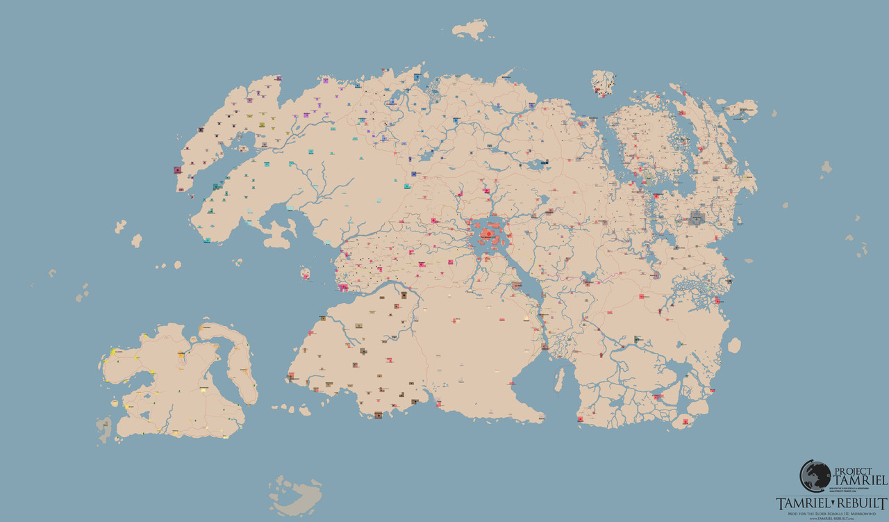 Morrowind Tamriel Rebuilt Map
