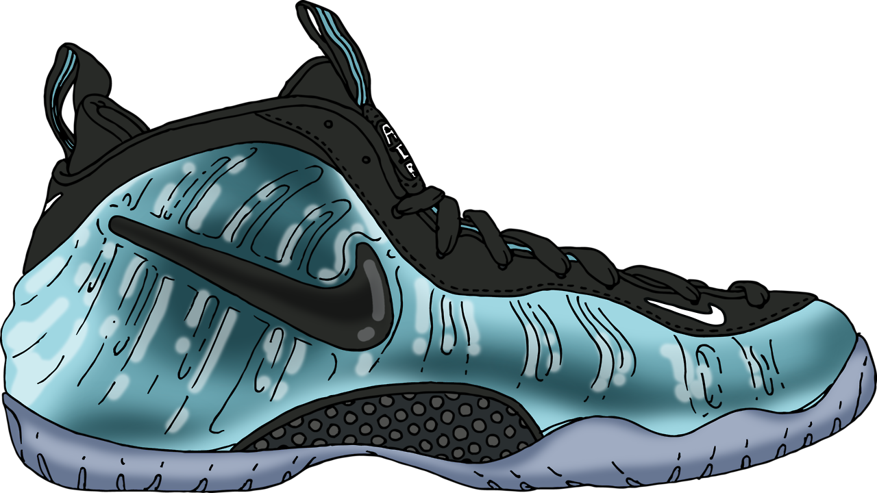 nike foamposite pro blue