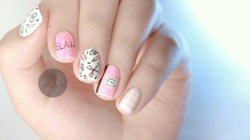 jauntyjuli:Back to School Nail Art | Tumblr Inspired 