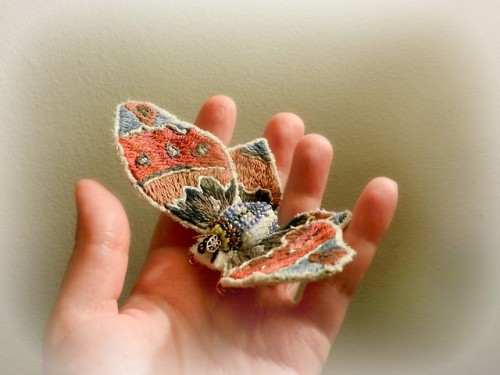 Finished this today. Skyrim’s Ancestor Moth. Beaded sculpture...