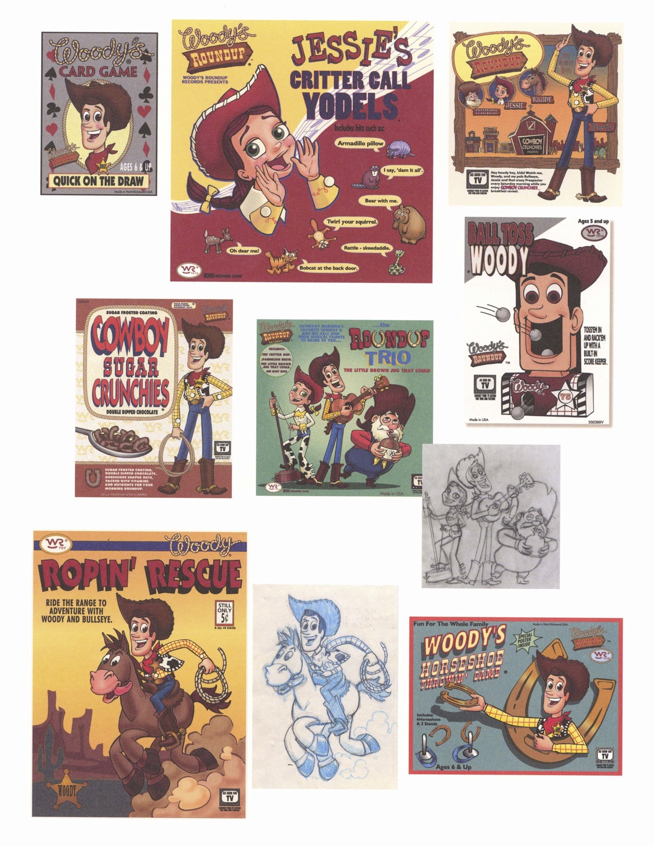 Woody’s Roundup concept art for Toy Story 2, from... - Toy Story Fangirl
