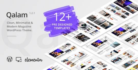 Qalam v1.2.1 – NewsPaper and Magazine WordPress Theme Nulled