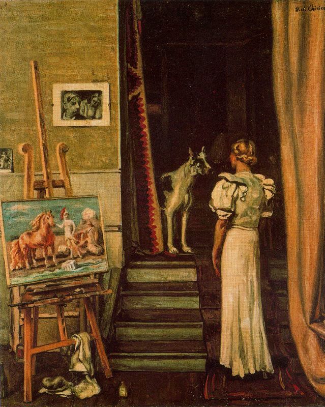 artist-dechirico:
“Paris studio of the artist, 1934, Giorgio de Chirico
”