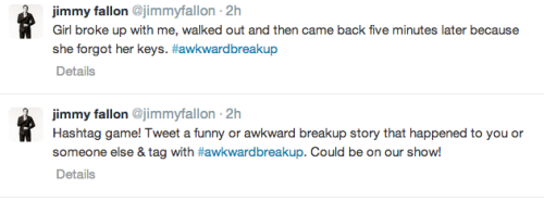 Do yourself a favor today and read #awkwardbreakup everything...