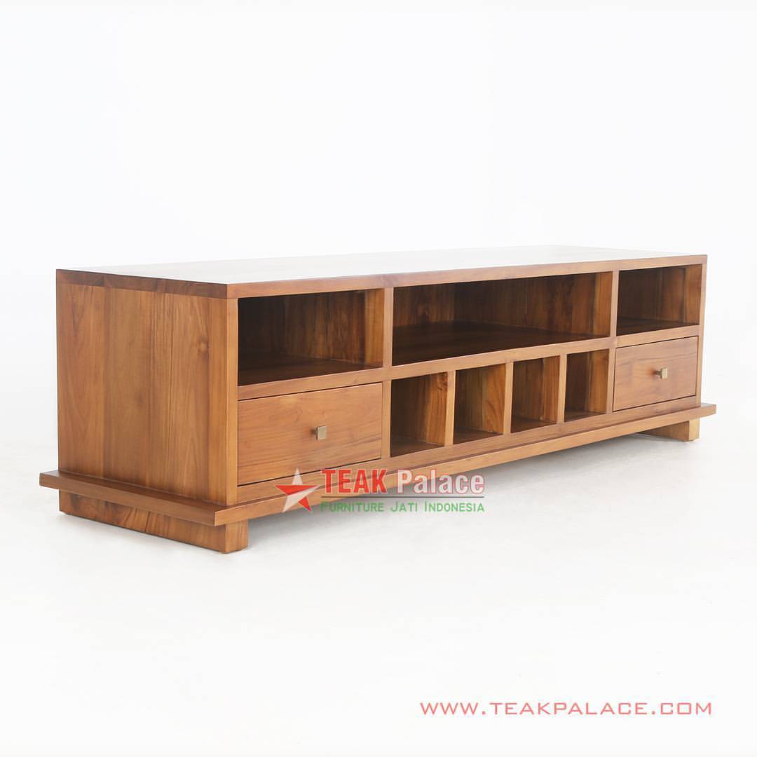 TEAK PALACE FURNITURE  Meja  TV  Kayu Jati Solid Minimalis 