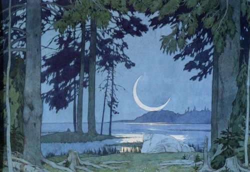 reverberationssilencieuses:Ivan Bilibin - Lake Ilmen