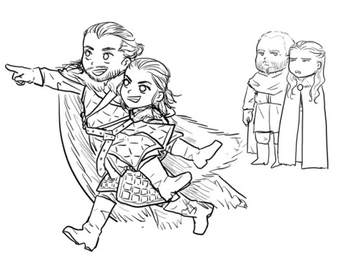 joyjuhee:Bridal Carry: post Jon Arya reunionThese two have...