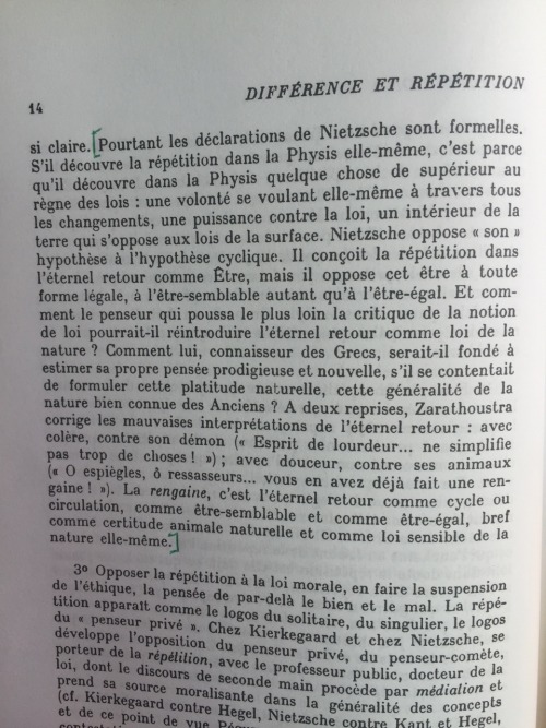 Deleuze- Différence et Répétition I