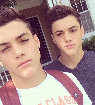 Cute gay male twins