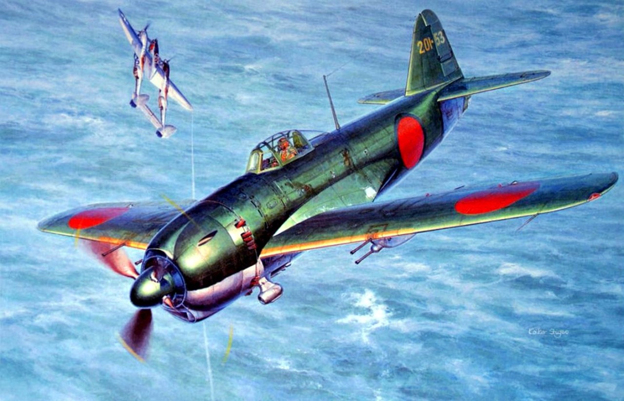 Pinturas Aviación Ii Guerra Mundial — 1944 Mitsubishi J2m3 Raiden 1190 