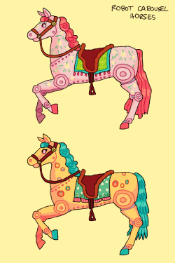 porcelain doll on carousel horse