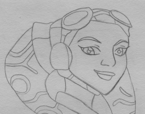 Digital drawing of Hera Syndulla from Star Wars Rebels